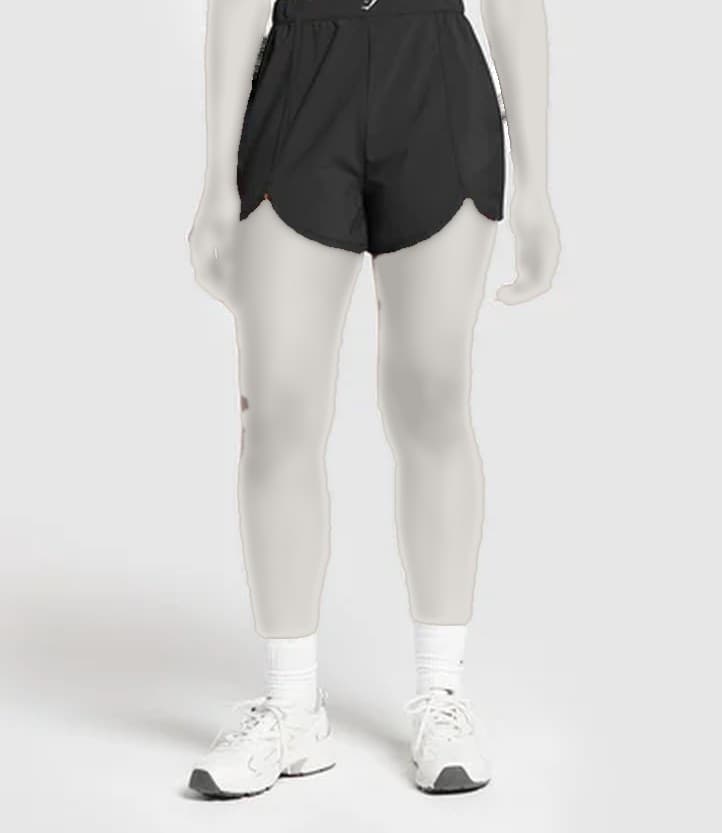 Scallop Hem Shaped Short
